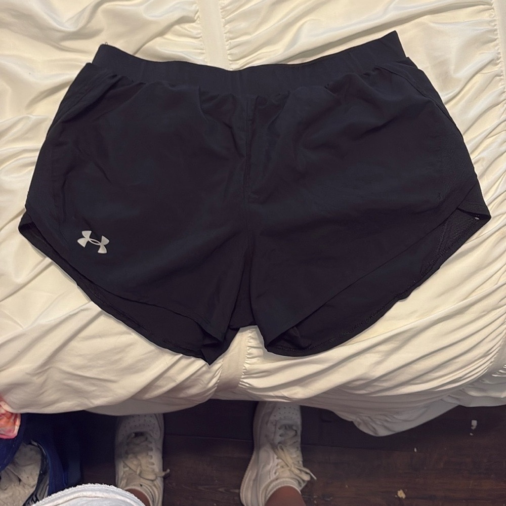 Under Armour Black Athletic Shorts Moisture-Wicking Performance